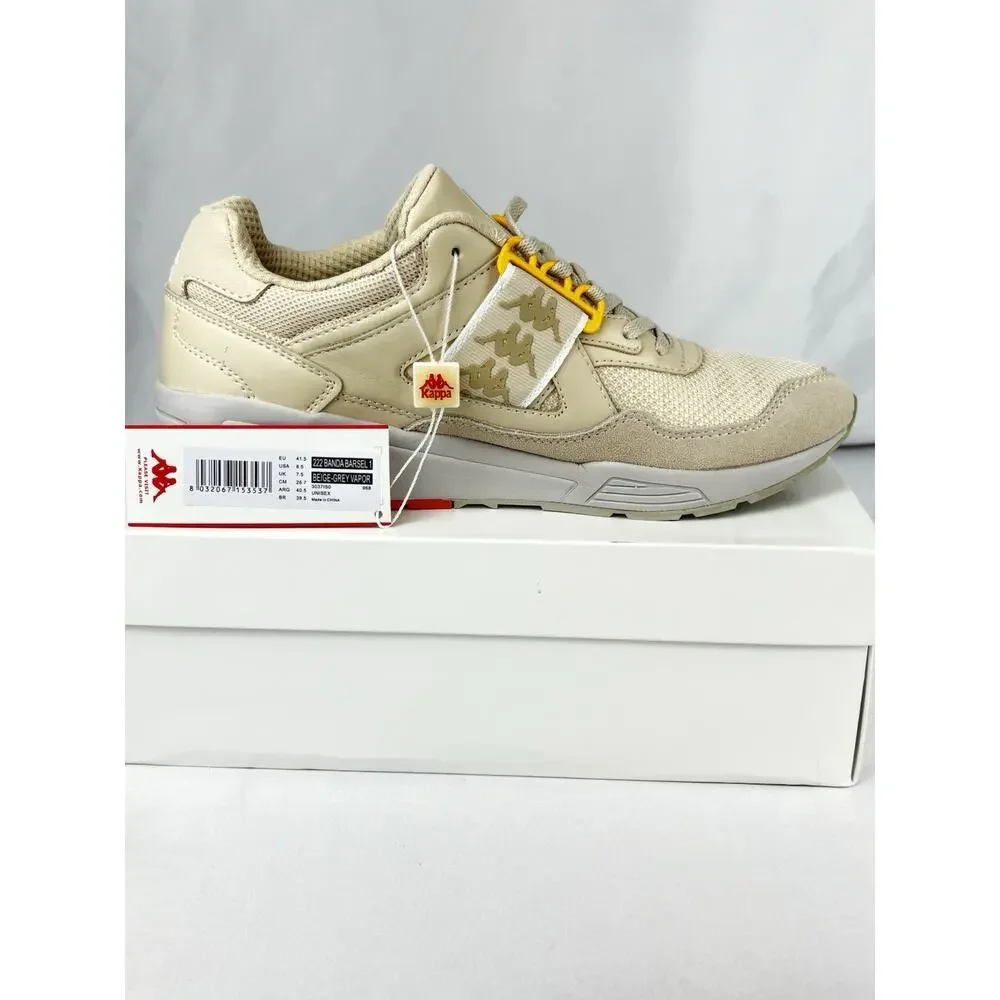 Kappa 222 Banda Barsel 1 3037IS0 Unisex Sneakers Beige-Grey Vapor US 8.5 EU 41.5